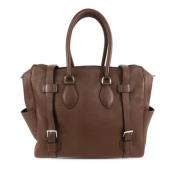 Pre-owned Leather handbags Hermès Vintage , Brown , Dames