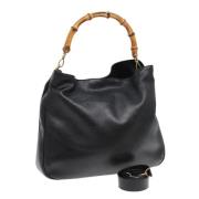 Pre-owned Leather handbags Gucci Vintage , Black , Dames