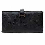 Pre-owned Leather wallets Hermès Vintage , Black , Dames