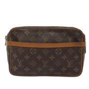 Pre-owned Canvas clutches Louis Vuitton Vintage , Brown , Dames