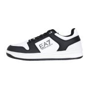 Zwarte Sneakers met Logodetail Emporio Armani EA7 , Black , Heren