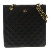 Pre-owned Leather chanel-bags Chanel Vintage , Black , Dames