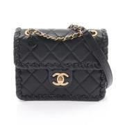 Pre-owned Leather chanel-bags Chanel Vintage , Black , Dames