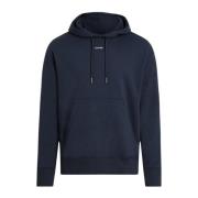 Blauwe Hoodie Sweatshirt Modern Innovatief Calvin Klein , Blue , Heren