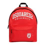 Rode rugzak met logoprint Dsquared2 , Red , Unisex