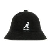 Casual Zwarte Bucket Hat met Groot Logo Kangol , Black , Heren