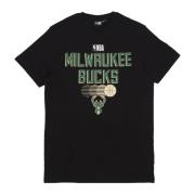 Milwaukee Bucks NBA Grafisch T-shirt New Era , Black , Heren