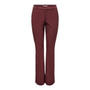 Flared Pant in Red Mahogany Only , Red , Dames