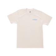 Klassieke crèmekleurige heren T-shirt Obey , Beige , Heren