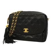 Pre-owned Leather chanel-bags Chanel Vintage , Black , Dames