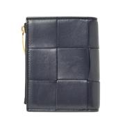 Pre-owned Leather wallets Bottega Veneta Vintage , Blue , Dames