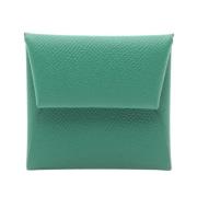 Pre-owned Leather wallets Hermès Vintage , Green , Dames