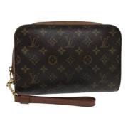 Pre-owned Canvas clutches Louis Vuitton Vintage , Brown , Dames