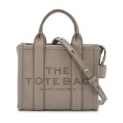 Gestructureerde Leren Mini Tote Tas Marc Jacobs , Gray , Dames