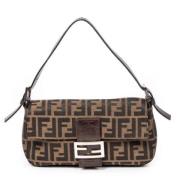 Pre-owned Canvas shoulder-bags Fendi Vintage , Brown , Dames