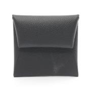 Pre-owned Leather wallets Hermès Vintage , Black , Dames