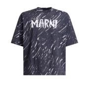 Zwart T-shirt Crn99 Marni , Black , Heren