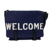 Pre-owned Canvas shoulder-bags Loewe Pre-owned , Blue , Unisex