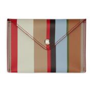 Multicolour Streep Leren Creditcardhouder Gallo , Multicolor , Unisex