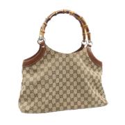 Pre-owned Leather gucci-bags Gucci Vintage , Beige , Dames