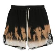 Zwarte loszittende shorts met zonmotief Rick Owens , Black , Heren