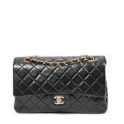 Pre-owned Leather shoulder-bags Chanel Vintage , Black , Dames