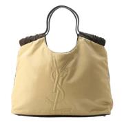 Pre-owned Leather totes Yves Saint Laurent Vintage , Beige , Dames