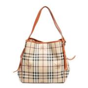 Pre-owned Coated canvas totes Burberry Vintage , Beige , Dames