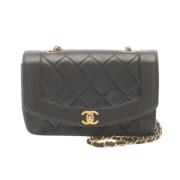 Pre-owned Leather chanel-bags Chanel Vintage , Black , Dames