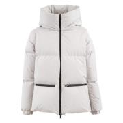 Gewatteerde jas met capuchon Herno , White , Dames