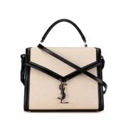 Pre-owned Canvas handbags Yves Saint Laurent Vintage , Beige , Dames