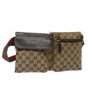 Pre-owned Canvas crossbody-bags Gucci Vintage , Beige , Dames