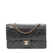 Pre-owned Leather shoulder-bags Chanel Vintage , Black , Dames