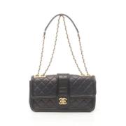 Pre-owned Leather chanel-bags Chanel Vintage , Black , Dames