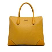 Pre-owned Leather totes Gucci Vintage , Yellow , Dames