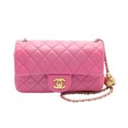 Pre-owned Leather chanel-bags Chanel Vintage , Pink , Dames