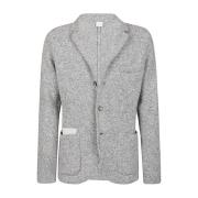 Kasjmierwol Blazer Trui Single-Breasted Eleventy , Gray , Heren