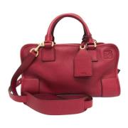 Pre-owned Leather handbags Loewe Pre-owned , Red , Dames