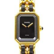 Pre-owned Leather watches Chanel Vintage , Black , Dames