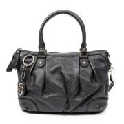 Pre-owned Leather shoulder-bags Gucci Vintage , Black , Dames