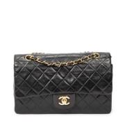 Pre-owned Leather shoulder-bags Chanel Vintage , Black , Dames