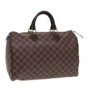 Pre-owned Canvas handbags Louis Vuitton Vintage , Brown , Dames