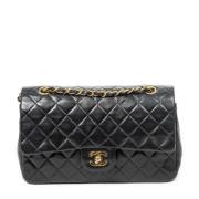 Pre-owned Leather shoulder-bags Chanel Vintage , Black , Dames