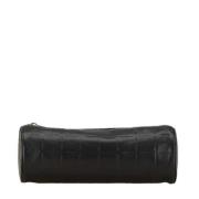 Pre-owned Leather clutches Chanel Vintage , Black , Dames