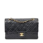 Pre-owned Leather shoulder-bags Chanel Vintage , Black , Dames