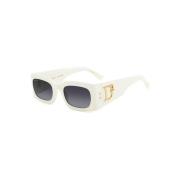 Ivory Dark Grey Shaded Zonnebril Dsquared2 , White , Dames