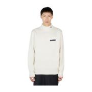 London Nightlife High Neck Sweater Fred Perry , White , Heren