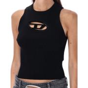 Zwart Logo Tanktop Diesel , Black , Dames