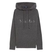 Grijze hoodie met strass Max Mara , Gray , Dames