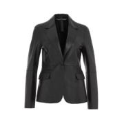 Zwarte leren jas Lucy Model The Jack Leathers , Black , Dames